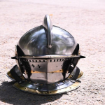 18ga terasest keskaegne Knight Lap Warrior Brass Accent Burgonet kiiver uus disain