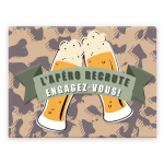 Les Tr&eacute;sors De Lily [A3642] &ndash; keraamiline magnet 'L'Ap&eacute;ro v&auml;rbab &ndash; osalege! khaki beež - 8x6 cm mitmev&auml;rviline