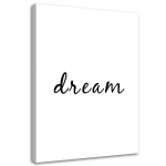 L&otilde;uenditr&uuml;kk Dream Typography Art 40x60 valge/must