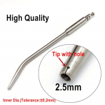 Kvaliteetne Dental Strong Suction Aspirator SuctionTube Sucker Dredge Suite Roostevabast terasest ots auguga hambakirurgia 1 piece 2.5mm