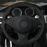 Kohandatud auto rooliratta kate originaal rooliratta punutis BMW E60 E63 E64 Cabrio M6 2005 2006 2007 2008 2009 jaoks Style 1