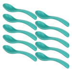10Pcs Reliable Easy to Clean Drink Soup Tasteless Nordic Style Eating Spoons Home Supply Student Scoops roheline