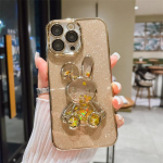 Glitter 3d Rabbit Kickstand telefoni&uuml;mbris Iphone 14pro Max 11 12 13 Pro Max 13 14 Plus p&otilde;rutuskindla pinnakattega objektiivi kaitsekate For iPhone 12Pro Max