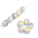 1 tk 14 mm triibumustriga vabak&auml;eline &otilde;&otilde;nes v&auml;rviline glasuur &uuml;mmargune pall mitmev&auml;rvilised klaashelmed ehete valmistamiseks DIY k&auml;ev&otilde;ru kaelakee k&otilde;rvar&otilde;ngas 14mm 1pcs