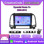 Autoraadio multimeediumipleier Hyundai Santa Fe 2006-2012 jaoks koos nupunupuga Android 2 Din Carplay stereo GPS-peaseade 2+32 GB 2+32GB