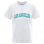 Meeste ja naiste T-s&auml;rk Est 1905 L0S Angeles California Kirjatr&uuml;kiga T-s&auml;rk Meeste suvine puuvillane topid Cotton Loose Street L valge