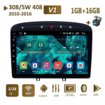 1+16GB 2 DSP Android autoraadio multimeedia videopleier Peugeot 308 308SW 408 2010-2016 navigatsiooni-GPS WiFi jaoks T1 1+16GB