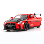 1:32 Scale GTR 35 mudelauto, tsingisulamist tagasit&otilde;mmatav heli ja valgusega m&auml;nguauto lastele poiss-t&uuml;drukule 14.5x6x4cm punane