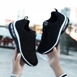 Unisex suured tossud hingavad Flyknit jooksujalatsid Air Cushion Max Kingad Meeste kingad 35 must