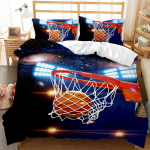 K&otilde;rglahutusega digiprindiga korvpalli voodipesu komplekt sportlik tekikott Padjap&uuml;&uuml;r 2/3 t&uuml;kki DE135 * 200 t&auml;issuuruses poiste ja meeste toa tekikott DE 135x200cm