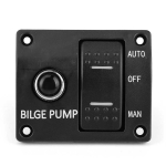 12V 24V 3-suunaline pilsipumba l&uuml;lituspaneel Automaatne/V&auml;ljas/Manuaalne 12V 24V LED-indikaatoriga Sisseehitatud 15A Alumiiniumist kaitsel&uuml;liti black