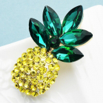 Blucome Rhinestone'i ananassist prossid naistele, mehed, s&auml;ravad puuviljad, kontoripidu, prossin&otilde;elad, kingitused kollane