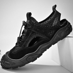 Suvised nahast meeste retro suured k&auml;sitsi valmistatud vabaaja sandaalid 38 must