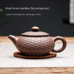 Yixing Purple Clay teekann K&auml;sitsi valmistatud bambusest Xishi teekannufilter suur teekannu keraamiline teekomplekt &Uuml;ks majapidamises kasutatav teekannu komplekt