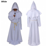 Halloweeni pidu &scaron;amaani religioosne kost&uuml;&uuml;m Euroopa religioossed mehed jumal isa misjon&auml;r gooti v&otilde;lur Cosplay preestri vormiriietus m