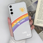 Telefoni&uuml;mbris Huawei Y9s P10 P20 P30 P40 Lite P Smart 2019 kaanele Fashion Rainbow Matt kaitsev l&auml;bipaistev pehme silikoon TPU Huawei kaitseraua jaoks Huawei P Smart 2019