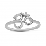 Silver Tone Om Sign Solid 925 Sterling Silver Vintage S&otilde;rmused Unisex HR-249 jaoks 5 h&otilde;be