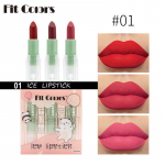 Fit Colors Ice Cubes huulepulk Kolm komplekti matte udu kergesti v&auml;rvitavat huulepulka, punane &uuml;likond 01