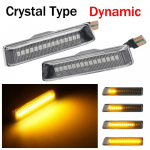 LED d&uuml;naamiline suunatuli BMW X5 E53 3-seeria E36 k&uuml;ljemarkeri vilkur voolav vesi vilkuv vilkur 2PCS Dynamic Crystal