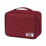 Kaabli salvestuskott Veekindel digitaalne elektrooniline korraldaja Kaasaskantav USB-andmeliini laadija pistik salvestuskoti reisikaabel 2Layer(28x9x21cm)