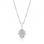 925 Sterling H&otilde;be Luksuslik Fatima K&auml;e Ripatsid Kaelaehted Naistele Meestele Hiphop Kuupmeetriline Tsirkoonium Hamsa Kaelaehted Peo Ehted h&otilde;be
