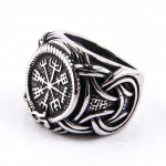Vintage Viking 316l roostevabast terasest kompass Odin Rune Vegvisir S&otilde;rmus meestele Punk Retro Amulett Ehtes&otilde;rmus Meeste Bijoux 12