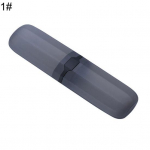 Kaasaskantav v&auml;lireisidele m&otilde;eldud tolmukindel hambahari hambapasta &uuml;mbris, plastikust hoiukarp l&auml;bipaistev must v&auml;rv