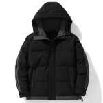 Meeste 5xl &uuml;lisuur sulemantel Parkas talvejope meestele Kvaliteetne kapuutsiga soojad s&uuml;gisriided 3XL must