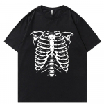 Naljakad T-s&auml;rgid Unisex Skull Print l&uuml;hikeste varrukatega Topid Street Hip Hop Unisex T-s&auml;rk Suurem&otilde;&otilde;tmeline vabaaja T-s&auml;rk Unisex r&otilde;ivad L
