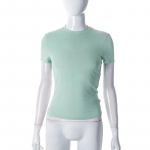 Kevad-suvine Ts&auml;rk &uuml;hev&auml;rviline &uuml;mara kraega L&uuml;hikeste varrukatega T-s&auml;rgid Naistele Slim Fit T-s&auml;rgid Riided 30426 XS roheline