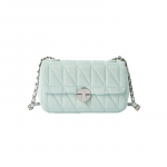 2023. aasta uus Crossbody kott, lihtne v&auml;ike kandiline kott, &otilde;lakott, kaenlaaukott, tipptasemel Rhombus k&auml;eshoitav kettkott one size roheline
