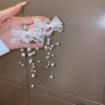 Trendikas liialdatud trendikas kristallpitsist vibus&otilde;lmega pikad k&otilde;rvar&otilde;ngad naiste pulmakorea ehted