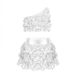 Lastele, t&uuml;drukutele, moodne dž&auml;ssitantsukomplekt, litritega k&auml;rbitud topp seelikutega, peotantsu kost&uuml;&uuml;m 11-12 Years