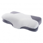 Kaelapadi Paks pehme reguleeritav m&auml;luvahust t&otilde;mblukk Valutu magamine Emakakaela kaelakaitse Padi valu leevendav jahutus hingav hall/valge