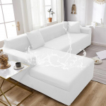 Veekindlad diivanikatted &uuml;hev&auml;rvilised nurgadiivani katted elastsed diivanikatted elutoa diivanikomplekt lemmikloomadele lastele 3 seater 185-230cm valge