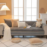 Moodne ruuduline pl&uuml;&uuml;s diivani kate Velvet lambaliha ka&scaron;miir libisemiskindel diivan kate &uuml;hele tooli kate talvel pehme beež Cushion cover30x50cm heleroosa v&auml;rv