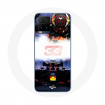 Coque pour Vivo Y21s 2021 / Y21 2021 Formule 1 Max Verstappen Pilote de F1 noir rouge et jaune