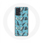 Coque pour Samsung Galaxy A13 5G Papillons Fond Bleu