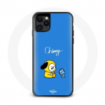 Coque pour Iphone 11 Bangtan BTS BT21 Chimmy Jimin Fond Bleu
