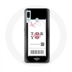 Coque pour Samsung Galaxy A20e Billet d'avion tokyo Japon