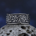 Moe stiilis roostevabast terasest seenes&otilde;rmus Moes meeste ja naiste retropunk hip-hop ehtes&otilde;rmus meestele 7&US SIZE