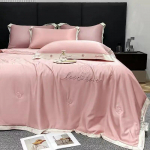 Suvine lahe tekk voodilina padjap&uuml;&uuml;r 4 tk komplekt kodutekstiili tikandiga &otilde;huke tekk King Size voodipesu komplekt pestav 150x200cm-4pcs set