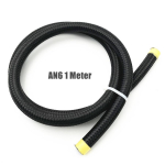 1M AN4/AN6/AN8/AN10/AN12 universaalne auto k&uuml;tusevoolik &otilde;ligaasitoru nailon terasest p&otilde;imitud torustik gaasiradiaatori pidurivoolik k&uuml;tusetoru AN6 1Meter must