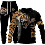 Meeste dressid 3D The Lion Print Hoodies Pusad P&uuml;ksid Komplektid Vabaaja meeste riided Naiste dressid L