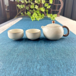 1 komplekt 3 tk Ru Ahju teekannu teetassi komplekt sisaldab 1 kannu ja 2 tassi Ru portselanist teekann teepruulimiskann Keraamiline teekann &Uuml;ks pott koduseks kasutamiseks Ceramics