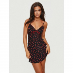 Rose Digital Print Lace Patchwork Strap P&uuml;hadekleit Lipsuga teepausi kleit suveks S must/punane