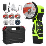 Juhtmeta nurklihvmasin 7000 p/min Elektriline lihvimist&ouml;&ouml;riist Mini-lihvmasin 1 tk 16,8 V 2000 mAh akuga US Plug & 6 Blades