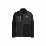 Adidas Originals Trefoil FW22 Lambavillast Paneeliga Jakk Meestele &Uuml;ler&otilde;ivad Must HY7285 S