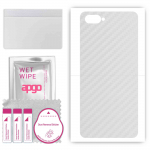 apgo Protective Skin Sticker for the back compatible with Realme C2, Wrap Film, Foil, Vinyl - Pattern Transparent Carbon