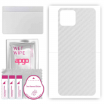 apgo Protective Skin Sticker for the back compatible with Infinix Smart 6 Plus, Wrap Film, Foil, Vinyl - Pattern Transparent Carbon